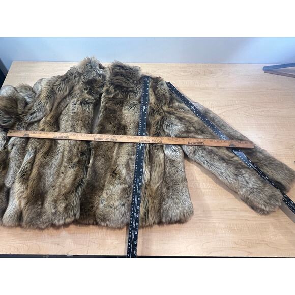 Vintage Pamela Mccoy Black Diamond Collections Faux Fur Jacket Womans Size 2X - Picture 8 of 8